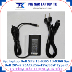 Sạc Dell XPS 13-9305 13-9360 Sạc Dell 20V-2.25A/3.25A-45W/65W Type C, sạc 45W