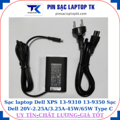 Sạc Dell XPS 13-9310 13-9350 Sạc Dell 20V-2.25A/3.25A-45W/65W Type C, sạc 45W