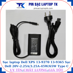Sạc Dell XPS 13-9370 13-9365 Sạc Dell 20V-2.25A/3.25A-45W/65W Type C, sạc 45W