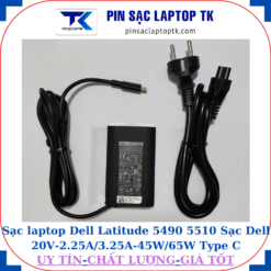 Sạc Dell Latitude 5490 5510 Sạc Dell 20V-2.25A/3.25A-45W/65W Type C, sạc 45W