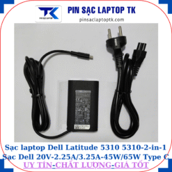 Sạc Dell Latitude 5310 5310-2-in-1 Sạc Dell 20V-2.25A/3.25A-45W/65W Type C, sạc 45W