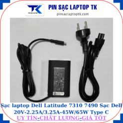 Sạc Dell Latitude 7310 7490 Sạc Dell 20V-2.25A/3.25A-45W/65W Type C, sạc 45W