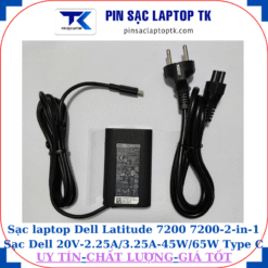 Sạc Dell Latitude 7200 7200-2-in-1 Sạc Dell 20V-2.25A/3.25A-45W/65W Type C, sạc 45W