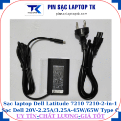 Sạc Dell Latitude 7210 7210-2-in-1 Sạc Dell 20V-2.25A/3.25A-45W/65W Type C, sạc 45W