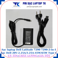 Sạc Dell Latitude 7290 7290-2-in-1 Sạc Dell 20V-2.25A/3.25A-45W/65W Type C, sạc 45W