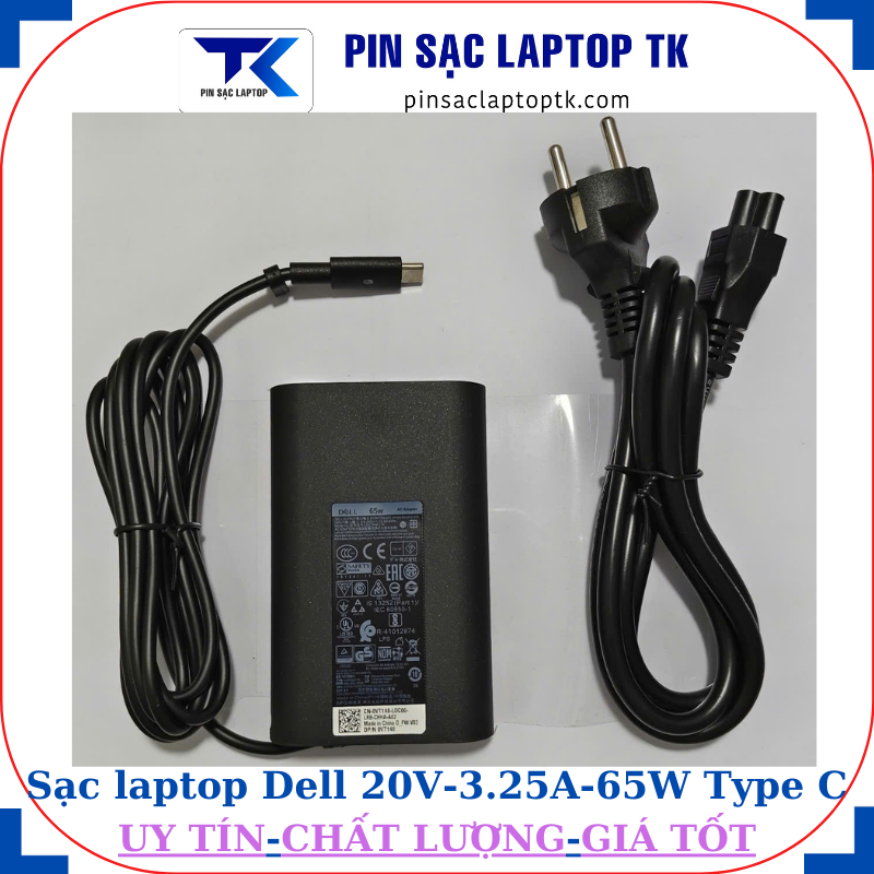 Sạc laptop Dell 20V 3.25A 65W Type C