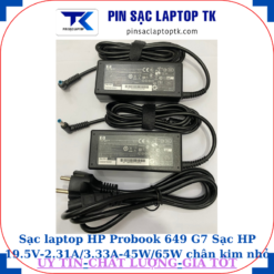 Sạc HP Probook 649 G7 Sạc HP 19.5V-2.31A/3.33A-45W/65W chân kim nhỏ màu xanh(4.5mm*3.0mm)