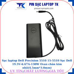 Sạc Dell Precision 5510 15-5510 Sạc Dell 19.5V-6.67A-130W Ovan chân kim nhỏ(4.5mm*3.0mm), logo Dell