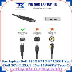 Sạc laptop Dell 134G P71G P71G001 Sạc Dell 20V-2.25A/3.25A-45W/65W Type C