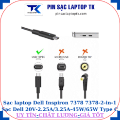Sạc laptop Dell Inspiron 7378 7378-2-in-1 Sạc Dell 20V-2.25A/3.25A-45W/65W Type C
