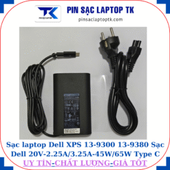 Sạc Dell XPS 13-9300 13-9380 Sạc Dell 20V-2.25A/3.25A-45W/65W Type C, sạc 65W