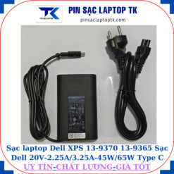 Sạc Dell XPS 13-9370 13-9365 Sạc Dell 20V-2.25A/3.25A-45W/65W Type C, sạc 65W