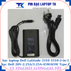 Sạc Dell Latitude 3310 3310-2-in-1 Sạc Dell 20V-2.25A/3.25A-45W/65W Type C, sạc 65W