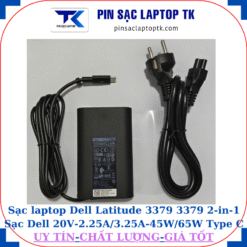 Sạc Dell Latitude 3379 3379 2-in-1 Sạc Dell 20V-2.25A/3.25A-45W/65W Type C, sạc 65W
