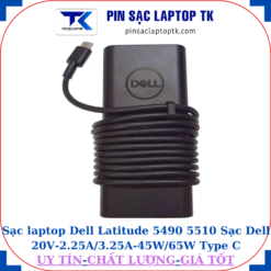 Sạc Dell Latitude 5490 5510 Sạc Dell 20V-2.25A/3.25A-45W/65W Type C, logo Dell