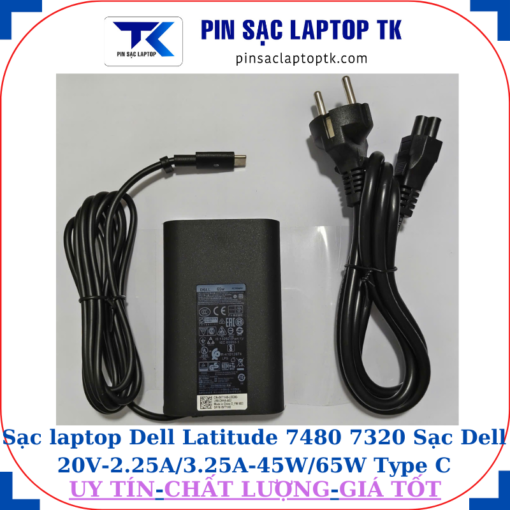 Sạc Dell Latitude 7480 7320 Sạc Dell 20V-2.25A/3.25A-45W/65W Type C, sạc 65W