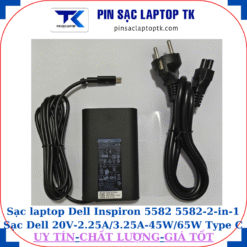 Sạc Dell Inspiron 5582 5582-2-in-1 Sạc Dell 20V-2.25A/3.25A-45W/65W Type C, sạc 65W