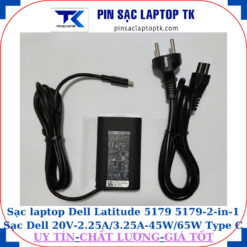 Sạc Dell Latitude 5179 5179-2-in-1 Sạc Dell 20V-2.25A/3.25A-45W/65W Type C, sạc 45W