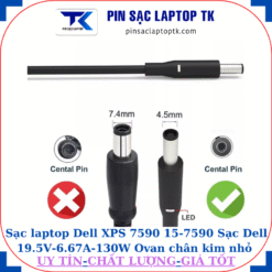 Sạc laptop Dell XPS 7590 15-7590 Sạc Dell 19.5V-6.67A-130W Ovan chân kim nhỏ(4.5mm*3.0mm)