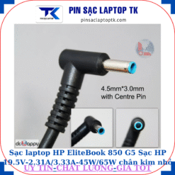 Sạc laptop HP EliteBook 850 G5 Sạc HP 19.5V-2.31A/3.33A-45W/65W chân kim nhỏ màu xanh(4.5mm*3.0mm)