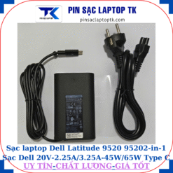 Sạc Dell Latitude 9520 95202-in-1 Sạc Dell 20V-2.25A/3.25A-45W/65W Type C, sạc 65W