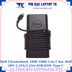 Sạc Dell Chromebook 3400 3400-2-in-1 Sạc Dell 20V-2.25A/3.25A-45W/65W Type C, logo Dell