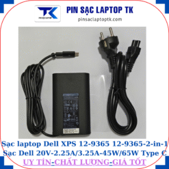 Sạc Dell XPS 12-9365 12-9365-2-in-1 Sạc Dell 20V-2.25A/3.25A-45W/65W Type C, sạc 65W