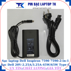 Sạc Dell Inspiron 7590 7590-2-in-1 Sạc Dell 20V-2.25A/3.25A-45W/65W Type C, sạc 65W
