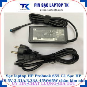 Sạc HP Probook 655 G1 Sạc HP 19.5V-2.31A/3.33A-45W/65W chân kim nhỏ màu xanh(4.5mm*3.0mm), sạc 45W