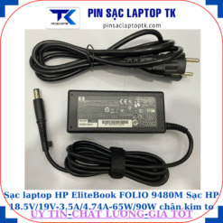 Sạc HP EliteBook FOLIO 9480M Sạc HP 18.5V/19V-3.5A/4.74A-65W/90W chân kim to(7.4mm*5.0mm), sạc 65W