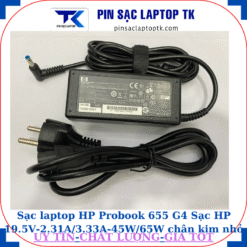 Sạc HP Probook 655 G4 Sạc HP 19.5V-2.31A/3.33A-45W/65W chân kim nhỏ màu xanh(4.5mm*3.0mm), sạc 65W