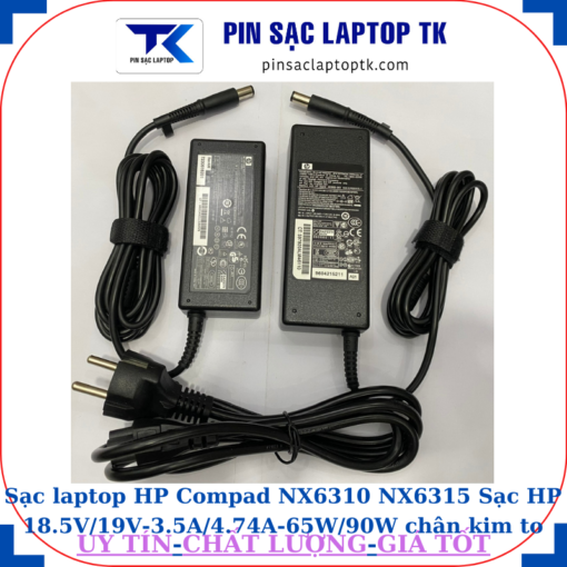 Sạc HP Compad NX6310 NX6315 Sạc HP 18.5V/19V-3.5A/4.74A-65W/90W chân kim to(7.4mm*5.0mm)