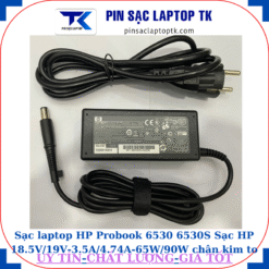Sạc HP Probook 6530 6530S Sạc HP 18.5V/19V-3.5A/4.74A-65W/90W chân kim to(7.4mm*5.0mm), sạc 65W