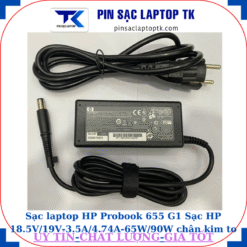 Sạc HP Probook 655 G1 Sạc HP 18.5V/19V-3.5A/4.74A-65W/90W chân kim to(7.4mm*5.0mm), sạc 65W