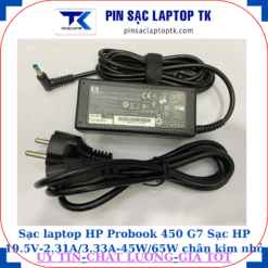 Sạc HP Probook 450 G7 Sạc HP 19.5V-2.31A/3.33A-45W/65W chân kim nhỏ màu xanh(4.5mm*3.0mm), sạc 65W