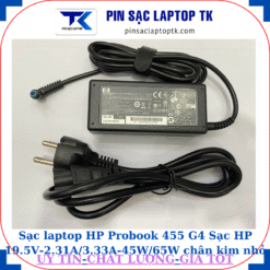 Sạc HP Probook 455 G4 Sạc HP 19.5V-2.31A/3.33A-45W/65W chân kim nhỏ màu xanh(4.5mm*3.0mm), sạc 45W