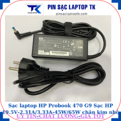 Sạc HP Probook 470 G9 Sạc HP 19.5V-2.31A/3.33A-45W/65W chân kim nhỏ màu xanh(4.5mm*3.0mm), sạc 65W