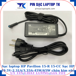 Sạc HP Pavilion 15-R 15-CC Sạc HP 19.5V-2.31A/3.33A-45W/65W chân kim nhỏ màu xanh(4.5mm*3.0mm), sạc 45W