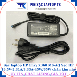 Sạc Envy X360 M6-AQ Sạc HP 19.5V-2.31A/3.33A-45W/65W chân kim nhỏ màu xanh(4.5mm*3.0mm), sạc 45W