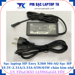 Sạc Envy X360 M6-AQ Sạc HP 19.5V-2.31A/3.33A-45W/65W chân kim nhỏ màu xanh(4.5mm*3.0mm), sạc 45W