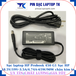 Sạc HP Probook 450 G1 Sạc HP 18.5V/19V-3.5A/4.74A-65W/90W chân kim to(7.4mm*5.0mm), sạc 65W