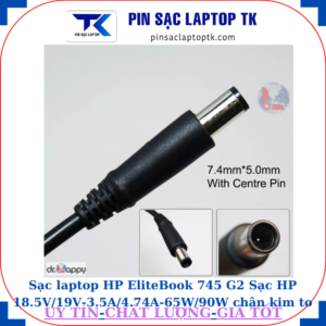 Sạc laptop HP EliteBook 745 G2 Sạc HP 18.5V/19V-3.5A/4.74A-65W/90W chân kim to(7.4mm*5.0mm)