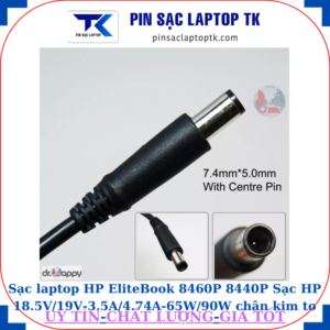 Sạc laptop HP EliteBook 8460P 8440P Sạc HP 18.5V/19V-3.5A/4.74A-65W/90W chân kim to(7.4mm*5.0mm)