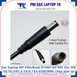 Sạc laptop HP EliteBook 8760P 8470W Sạc HP 18.5V/19V-3.5A/4.74A-65W/90W chân kim to(7.4mm*5.0mm)