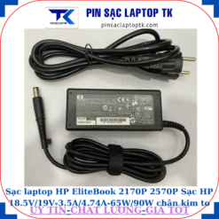 Sạc HP EliteBook 2170P 2570P Sạc HP 18.5V/19V-3.5A/4.74A-65W/90W chân kim to(7.4mm*5.0mm), sạc 65W