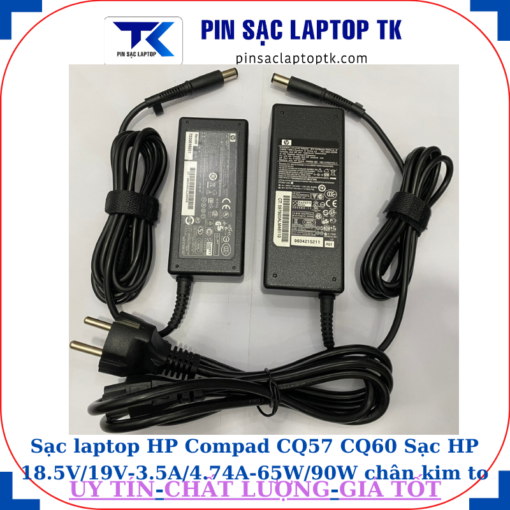 Sạc HP Compad CQ57 CQ60 Sạc HP 18.5V/19V-3.5A/4.74A-65W/90W chân kim to(7.4mm*5.0mm)