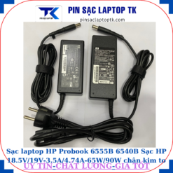 Sạc HP Probook 6555B 6540B Sạc HP 18.5V/19V-3.5A/4.74A-65W/90W chân kim to(7.4mm*5.0mm)