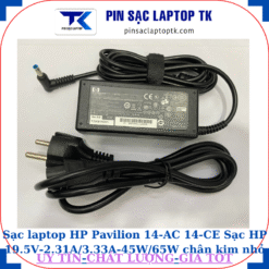 Sạc HP Pavilion 14-AC 14-CE Sạc HP 19.5V-2.31A/3.33A-45W/65W chân kim nhỏ màu xanh(4.5mm*3.0mm), sạc 65W