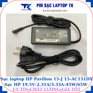 Sạc HP Pavilion 15-J 15-AC151DX Sạc HP 19.5V-2.31A/3.33A-45W/65W chân kim nhỏ, sạc 45W