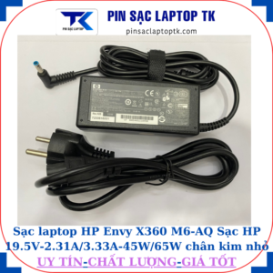 Sạc Envy X360 M6-AQ Sạc HP 19.5V-2.31A/3.33A-45W/65W chân kim nhỏ màu xanh(4.5mm*3.0mm), sạc 65W